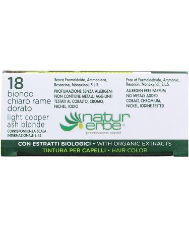 naturerbe Color Herb Extracts Bio Dyeing 18 Light Blonde Copper Gold - Buy Online on GoSupps.com
