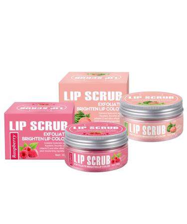 Fruity Lip Scrub - Lip Scrub Exfoliator - Lip Care for Women - Moisturizing Lip Mask - Lip Balm & Moisturizer for Dry Chapped Lip - Lip Exfoliator Scrub - Watermelon & Raspberry Taste