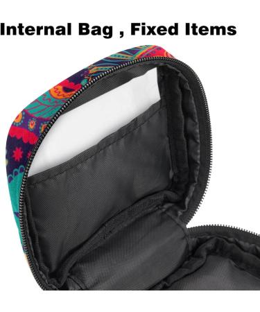 Shop Colorful Paisley Menstruation Bag - Zippered Women's Napkin & Tampon Bag for Girls | International Shipping - Buy Online on GoSupps.com