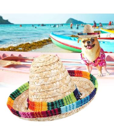 Shop Heepdd Dog Hat - Stylish Mini Straw Mexican Sombrero for Dogs & Cats | Perfect Sun Protection for Pets - Buy Online on GoSupps.com