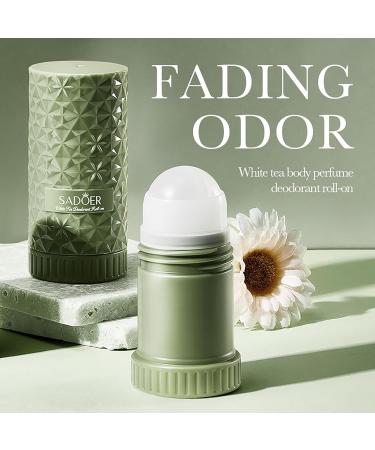 White Tea Roll-On Fragrance Body Oil for Women & Men - Long Lasting Refreshing Quick-Drying Odor-Eliminating - Buy Online on GoSupps.com