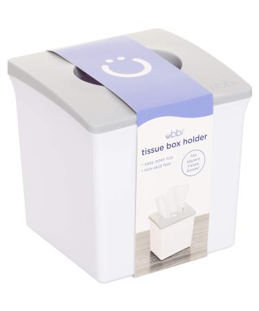 Ubbi Square Tissue Box Cover Holder | Cube Facial Tissue Dispenser for Bathroom Bedroom & Office - White - Buy Online on GoSupps.com