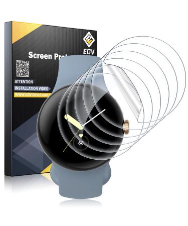 EGV 6 Pack for Google Pixel Watch Screen Protector TPU Film Self-Healing Anti-Scratch Ultra-Thin Screen Protector 6 Pack A-Clear