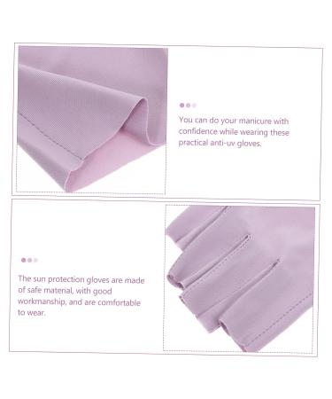 HAPINARY 2 Pairs Pink Gloves Uv Protection Gloves Sun Protection Gloves Uv Nail Gloves Manicure Uv Gloves Nail Art Anti-uv Gloves Nail Uv Gloves Nail Art Uv Gloves Fingerless Nylon Gel - Buy Online on GoSupps.com