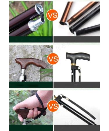 Elderly Matsuha Folding Wood + Aluminum Alloy Super Light Trekking Paul Black for Outdoor Trip (Color : WineRed) Interesting - Buy Online on GoSupps.com
