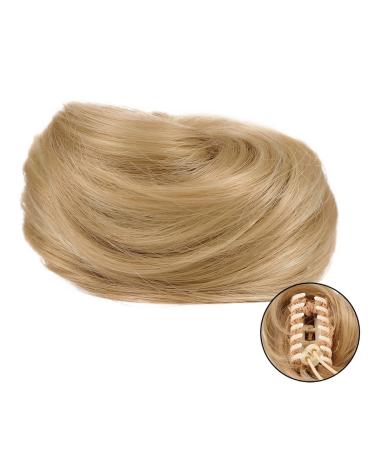 Bun Hair Pieces for Women Synthetic Claw Clip Bun Cat Ears Hair Donut Bun Claw Clip Messy Hair Bun Mini Hair Extensions Women Hair Accessories Messy Bun Hair Piece (Color : 18H613)