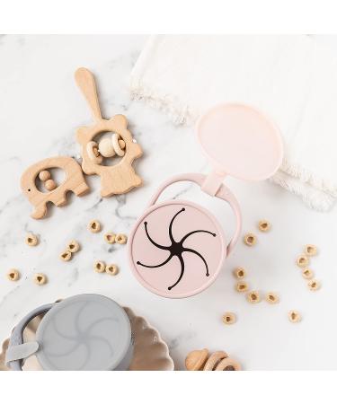 Boppabug Toddler Snack Cup with Attached Lid - Collapsible Silicone Container | Spill Proof Snack Catcher - Dusty Lilac - Buy Online on GoSupps.com