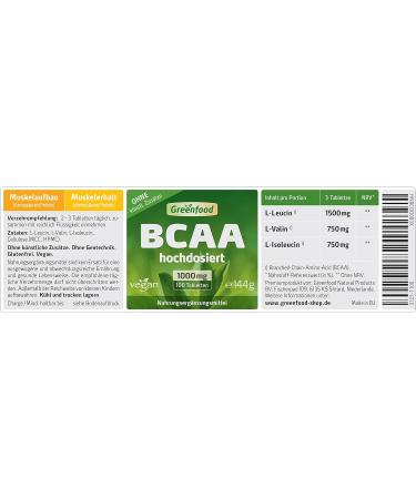 Premium Vegan BCAA 1000mg - High Dose Muscle Building & Maintenance 100 Tablets No Artificial Additives Non-GMO - Buy Online on GoSupps.com