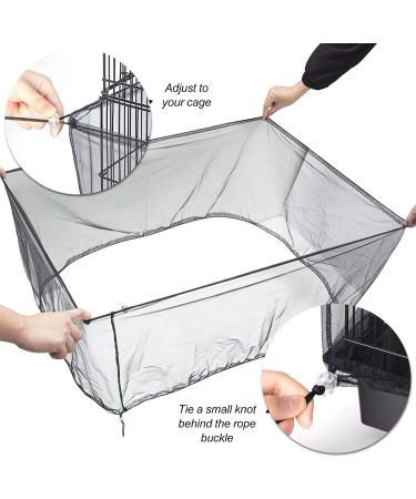 Adjustable Bird Cage Seed Catcher - Large Soft Mesh Skirt for Round & Square Cages - Buy Online on GoSupps.com