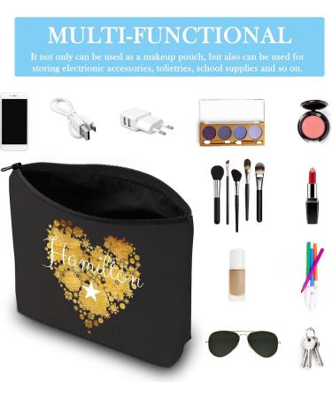 Hamilton Gift | I Love Hamilton Heart Bag & Make-Up Pass for Girls & Women Fans - Perfect Hamilton Merchandise - Buy Online on GoSupps.com