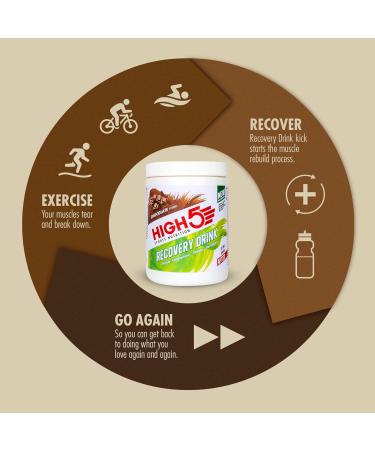 HIGH5 Recovery Drink Whey Protein Isolate Promotes Recovery (Chocolate 450 g) Chocolate 450 g (Pack of 1) - Buy Online on GoSupps.com