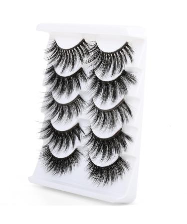 Barbiely False Eyelashes - Fluffy Wispy 3D Faux Mink Lashes - Dramatic Volume & Length - 5 Pairs - Buy Online on GoSupps.com