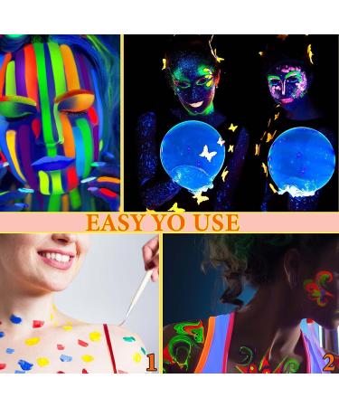 WENJLYJ 6 PCS Glow Body Paint Set - Neon Party Supplies for Adults & Kids - Face Glitter Paint, Body Glow Powder, Facial Highlighter Kits - Buy Online on GoSupps.com