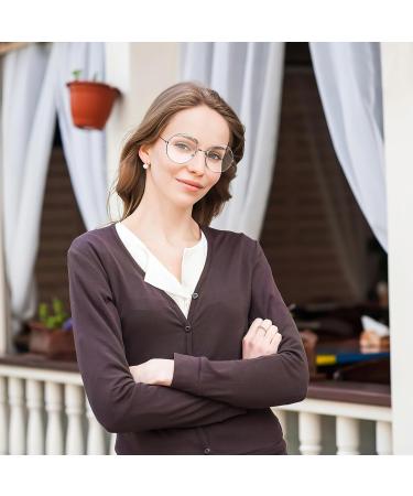 Rosenice Round Glasses - Unisex Retro Clear Lens - Ultra Light Silver Cosplay Eyewear - Buy Online on GoSupps.com