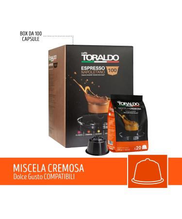 Toraldo Coffee CAFF TORALDO Dolce Gusto* compatible capsules 100 units creamy mixture Creamy mixture 100 Unit Confezione da 1 - Buy Online on GoSupps.com