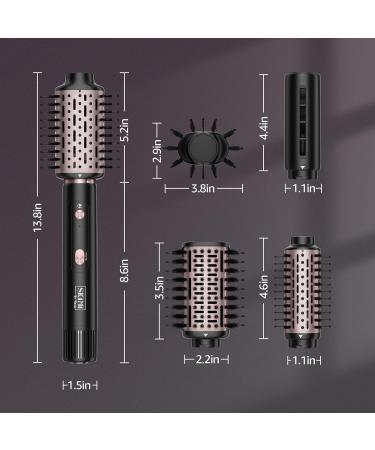 SKIMI Blow Dry Brush Hair Dryer - 110000RPM Hot Air Styler for Fast Drying Curling Volumizing & Straightening - Black & Pink - Buy Online on GoSupps.com