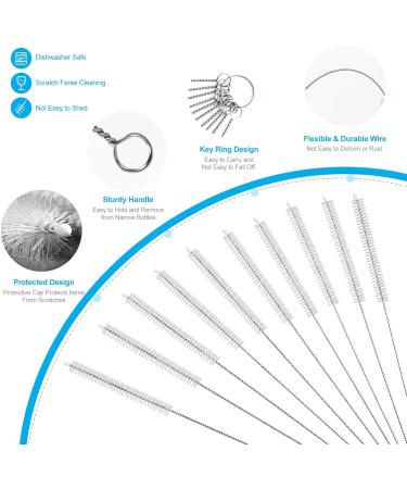 10 PCS Straw Cleaning Brushes 12 Inch Extra Long Straw Cleaner Brush Kit for Narrow Neck Sippy Cup Tube Pipe Cleaners Small Bottle and Straws Drinking Straw Cleaning Brush Set - Buy Online on GoSupps.com