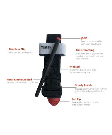 Rhino Rescue Tourniquets - One-Hand First Aid Set for Emergency Bleeding | 4 PC Tactical Life-Saving Gear for Paramedics & Field Use - Buy Online on GoSupps.com