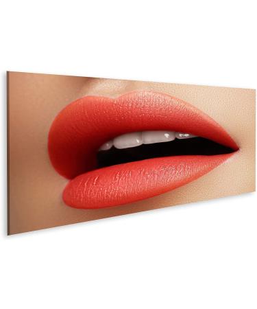 GBDV-Panox Image on Canvas Cosmetics Makeup Gloss Lipstick On Lips Closeup of Beautiful Female Mouth with Red and Pink Lipp Makeup Part Of Face Wall Living Room Home Office Bedroom Images - Buy Online on GoSupps.com
