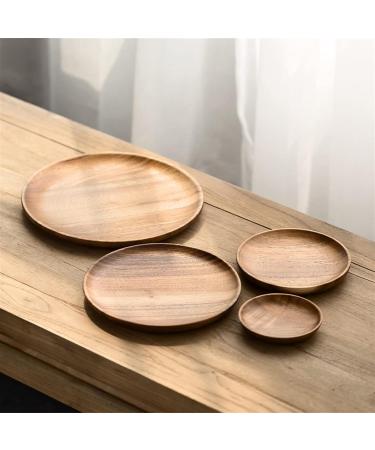 Fruit Tray Whole Wood Acacia Plate Round Sushi Plate Dessert Fruit Bread Plate Soup Tableware Set Kitchenware (Size : X-Small) - Buy Online on GoSupps.com