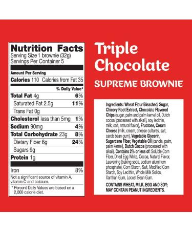 Fiber One Supreme Brownies Triple Chocolate - 40 ct Total - Buy Online on GoSupps.com