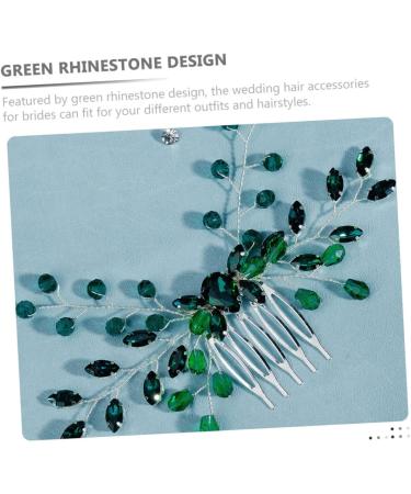 DOITOOL Formal Hair Accessories for Women Headpiece for Bride Green Rhinestone Hair Comb Hair Accessories for Wedding Hair Topper Tiara Girl Headpiece Crystal Emerald Women's - Buy Online on GoSupps.com