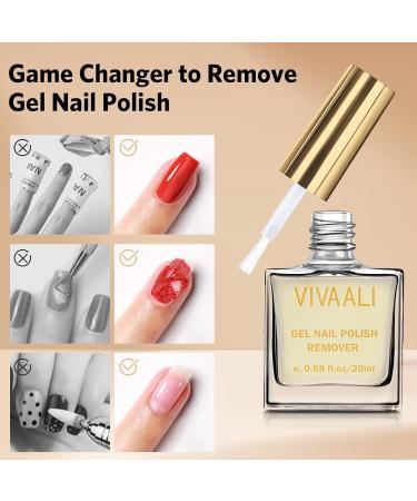 VIVAALI Gel Nail Polish Remover 0.68oz - Fast & Safe Soak Off UV LED Gel Polish Remover - Quick 3-5 Minute Formula - 1 Pack - Buy Online on GoSupps.com