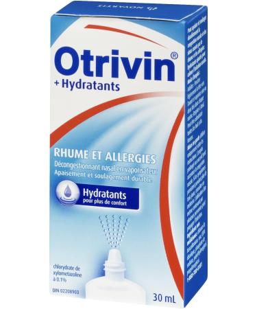 Otrivin Nasal Spray Cold & Allergy Medication with Moisturizer Nasal Decongestant 30 mL 20 mL Moisture - Buy Online on GoSupps.com