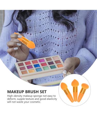 FRCOLOR Foundation Sponge Set - 3pcs Mushroom Makeup Puffs for Foundation & Concealer - Travel-Friendly Orange Beauty Tools - Buy Online on GoSupps.com