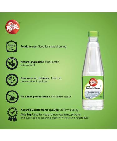 Double Horse Filtered Pure White Vinegar 1l | Boost Immunity | Helps in Digestion - Buy Online on GoSupps.com