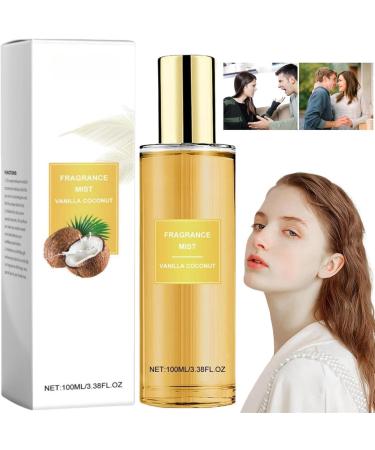 Skin Body Mist Coconut Vanilla Perfume Mist Portable Body & Hair Fragrance Mist Long Lasting Fresh Perfume Spray 1PCS