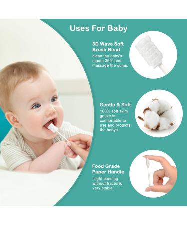 103PCS Baby Tongue Cleaner Baby Mouth Cleaner Newborn Tongue Cleaning Disposable Infant Tongue Cleaner Gauze Gum Dental Care for 0-36 Month Baby +2 Finger Toothbrush with Case 103 PCS+2 - Buy Online on GoSupps.com