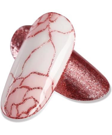 BLUESKY Metallic Sparkle Gel Paint Pots Glitter Nail Art Heart Of Gold Rose Gold Pink 5G - Buy Online on GoSupps.com
