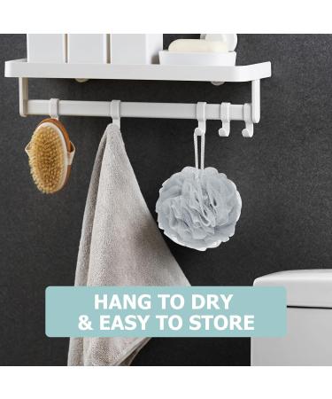 Extra Large Shower Puff Loofah 4 Pcs Bath Sponge Set - Body Scrubber for Exfoliation and Cleaning - 4 Color Options - 60g/PCS - Buy Online on GoSupps.com