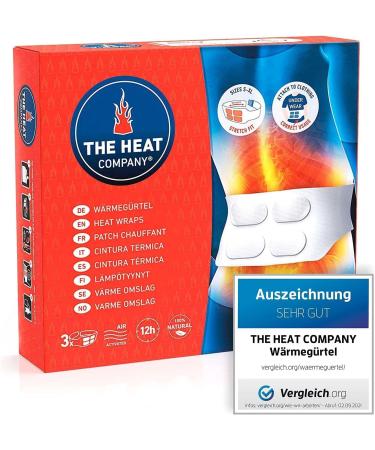 THE HEAT COMPANY Heat Wraps - 3 Pieces - Extra Warm - 12 Hours Pleasant Warmth