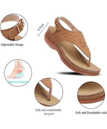 Dimleen Orthopedic Platform Sandals - Comfy Arch Support, Anti-Slip, Breathable (Black, Size 8) - Buy Online on GoSupps.com