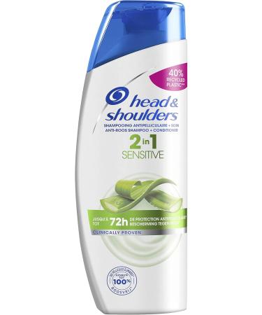 Head & Shoulders Sensitive 2 in 1 Anti-Dandruff Shampoo and Conditioner with Aloe Vera 2in1 Formula Pack of 6x270ml - Buy Online on GoSupps.com