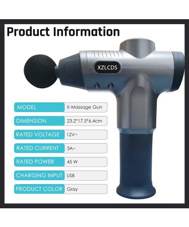 Handheld Electric Massage Gun with 6 Heads & 20 Speed - Deep Tissue Muscle Massager - Buy Online on GoSupps.com
