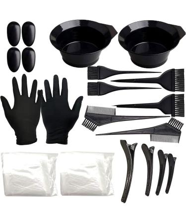 RIYAN 1Set Hairdressing Coloring Brushes Bowl Self-Help Salon DIY Hair Coloring Styling Tools with Disposable Shower Cap - Buy Online on GoSupps.com