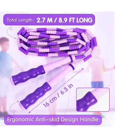 Supertrip Kids Jump Rope | Adjustable Soft Beaded Skipping Rope for Children | Tangle-Free | Blue & Purple - Buy Online on GoSupps.com