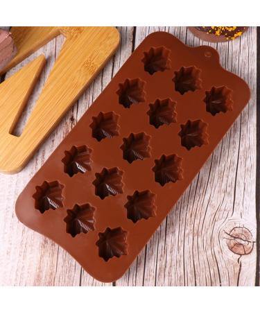HOMSFOU 8 Pcs Chocolate Mold Cookie Baking Candy Making Molds Maple Leaf Mold Silicone Chocolate Rose Chocolate Silicone Cookie Mini Semi Sphere Silicone Mold 3D Chewing Gum Spherical 18.5X11CMx4pcs Light Brown 1x4pcs - Buy Online on GoSupps.com