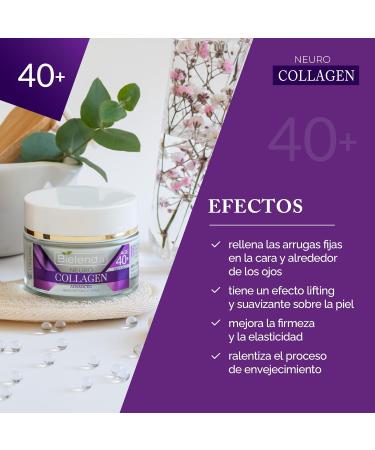 Bielenda Neuro Collagen Moisturising Face Cream Fills Fixed Wrinkles And Lifts The Skin Improves Firmness Of The Skin Moisturizing Face Cream Concentrate 40+ Day/Night - 50 ml - Buy Online on GoSupps.com