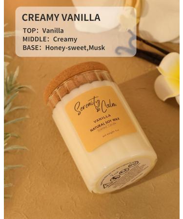 IZIDDO Creamy Vanilla Scented Candles - 7oz Natural Handmade Candles for Home | Perfect Gifts for Women - Buy Online on GoSupps.com