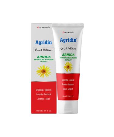 Agridin Arnica Pain Relief Cream for Joint & Muscle Extra Strength Fast-Acting Formula Targets Back Knee Neck Hand Foot Aches Natural Massage Cream for Inflammation & Bruises