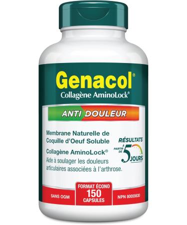 Genacol Collagen & Natural Eggshell Membrane Supplement | Achieve Rapid Joint Relief in Just 5 Days | Eases Inflammation and Stiffness in Shoulders Ankles and Wrists | GENACOL PAIN RELIEF 150 Capsules 150 count (Pack of 1) - Buy Online on GoSupps.com