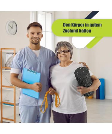 Gymer 3D Textured Foam Roller - Medium Hardness Massage Roller for Muscle Tension Relief (33x14 cm) - Professional Massage Tool in Black Green - Buy Online on GoSupps.com