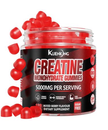 SIAUWE KUENKING Creatine Monohydrate Gummies Support Energy and Muscle 120 Gummies