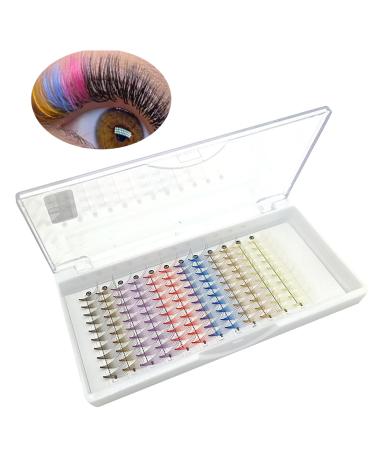 Colored Lash Clusters Colored Lash Extension Colorful Lash Clusters Kit Color Lash Extensions Rainbow DIY Eyelash Extension Colorful Cluster Lashes for Beginners DIY at Home 003