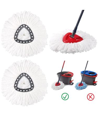 Self-Wringing Twist Mops for Floor Cleaning, KeFanta Microfiber Floor Mop  with 57  Long Handle, Easy Wringing Mop for Hardwood Commercial Household