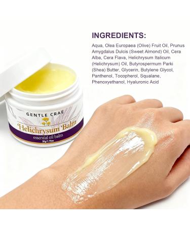 SKSOYT Extracts Helichrysum Balm Moisturizing Helichrysum Essential Oil Balm, Beeswax & Almond Oil, Multipurpose Salve for Dry & Irritated Skin, Stretch Marks, Scars, Hydrating Relief, 1.76oz - Buy Online on GoSupps.com